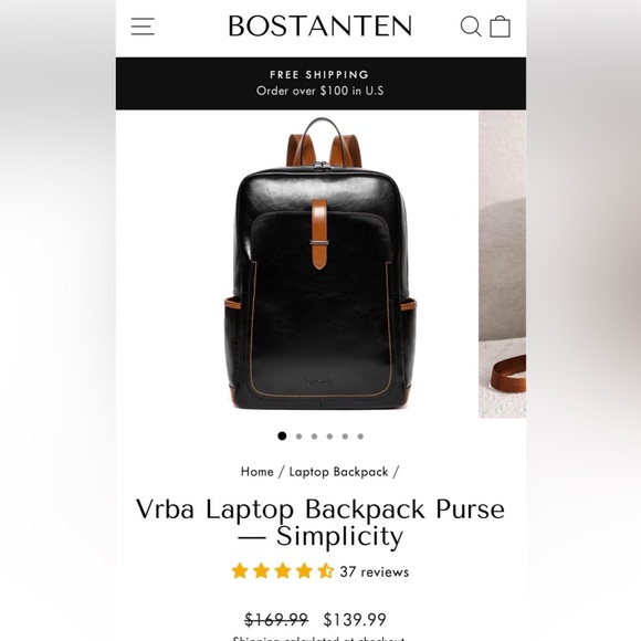 Bostanten VRBA laptop backpack-SIMPLICITY - Picture 2 of 2